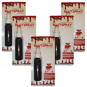 Kunstblut Halloween Fake Blutspray 5x 60ml, Fake Blood Halloween Schminke Vampir - Bild 1 von 5