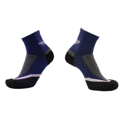 Pro Mens Womens Basketball Sports Ankle Socks Running Jogging Fitness Socks Blue - Image 1 of 4