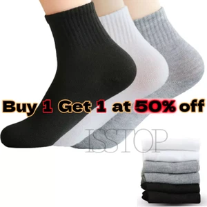 Lot 12 Pairs Mens Womens Ankle/Quarter Crew Socks Sport Casual Cotton Socks US - Picture 1 of 12