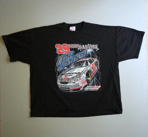 Vintage Nascar Shirt Adult 3XL Black Kevin Harvick Goodwrench Chase Racing Men Cover