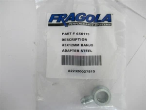 Fragola 650115 , #3 x 12 mm Banjo Adapter , Steel - Picture 1 of 1
