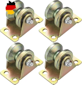 4 Stk Umlenkrollen Für Seile V-Nut Rollenrad Umlenkrolle Hebekran Seilrolle Neu - Bild 1 von 7