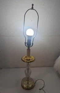 Vintage Waterford Grande 29,5" Lampada da tavolo cristallo e ottone - Foto 1 di 6