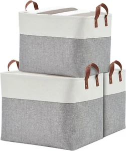 Fabric Storage Basket Large Closet Storage Bins for Toys Nursery & Laundry Stora - Picture 1 of 12