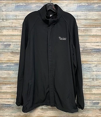 Chaqueta negra de golf Ashworth viento lluvia talla XL para hombre nudo rojo colinas galopantes Foto 1 de 4