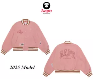Aape By A Bathing Ape Women's Varsity Denim Jacket 2025 MOONFACE AAPLJW7712XAO - Picture 1 of 7