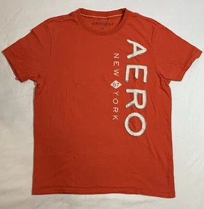 Camicia Uomo Aéropostale Rossa Taglia Large Ricamata New York - Foto 1 di 4