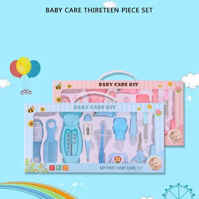 13Pcs Kids Baby Health Care Set Brush Nail Scissor Hair Thermometer Grooming Kit • 13.99$