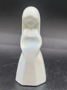 Mosser Glass Jenny Annual Bell 1980 Iridized White Pearl Carnival Glass - Picture 1 of 6
