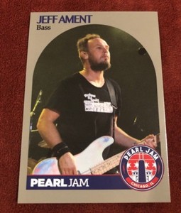 PEARL JAM Chicago Baseball Card - Jeff Ament 9 look - 2018 wrigley away shows