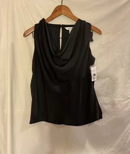 Nine West Womens Small Black Cowlneck Sleeveless Tank NWT - Picture 1 of 7