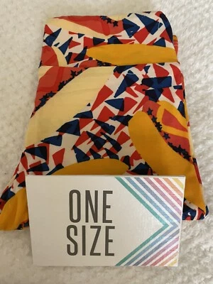 🌷NUEVOS Leggings LuLaRoe GEOMÉTRICOS Mostaza/Azul OS Talla Única ¡Tan suaves! Hot Dogs Foto 1 de 3