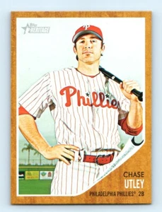 2011 Topps Heritage Chase Utley Philadelphia Phillies #77 - Picture 1 of 2
