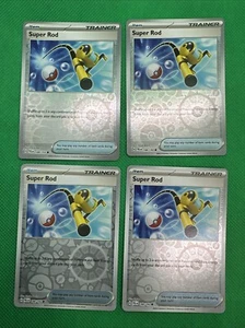 Super Rod REVERSE HOLO (X4) Paldea Evolved 188/193 - Juego de cartas coleccionables Pokémon - NM JUEGO X4 - Imagen 1 de 1