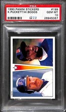 1990 PANINI STICKERS #199 W.BOGGS/K.PUCKETT PSA 10 26945067