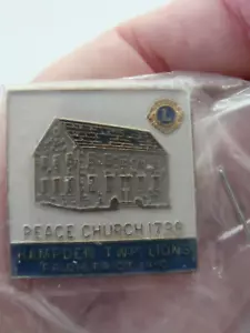 NEW SEALED Lions Club Penn Peace Church 1798 Hamden Twp 1" Collectible Pin - Picture 1 of 11