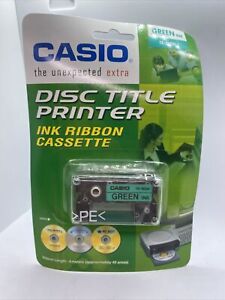 Casio TR-18GN-S Green Ink Disc Title Printer Ink Ribbon Cassette - New