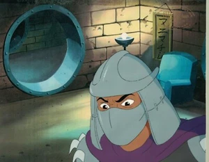 TEENAGE MUTANT NINJA TURTLES Rare Production Animation Cel SHREDDER C of A - Picture 1 of 9