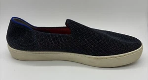 Rothys The Sneaker Women's Size 9 US Blue Metallic Lattice Slip on Sneakers - Picture 1 of 9