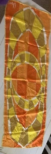 Vintage SCARVE BY VERA Rayon/Silk Head Scarf Wrap Retro Geometric - Picture 1 of 4