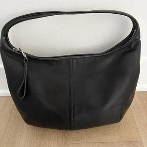 Bolso Hobo COACH Y2K Ergo de Cuero Negro 9221 — Cartera de Hombro Vintage - Imagen 1 de 8