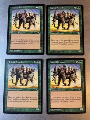 4x Trained Armodon 1997 Tempest Magic Cards LP Condition Playset - Image 1 of 2
