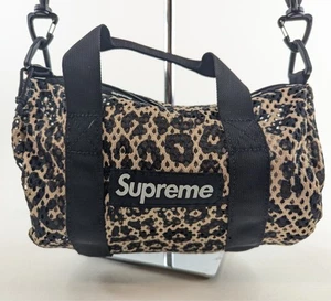 Supreme Mesh Mini Leopard Duffle Bag Authentic Rare Small Duffel Used Excellent - Picture 1 of 10
