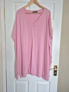 Marks And Spencers Size 28 Gorgeous Pink Oversized Tunic Top Plus Size 28 - Picture 1 of 4