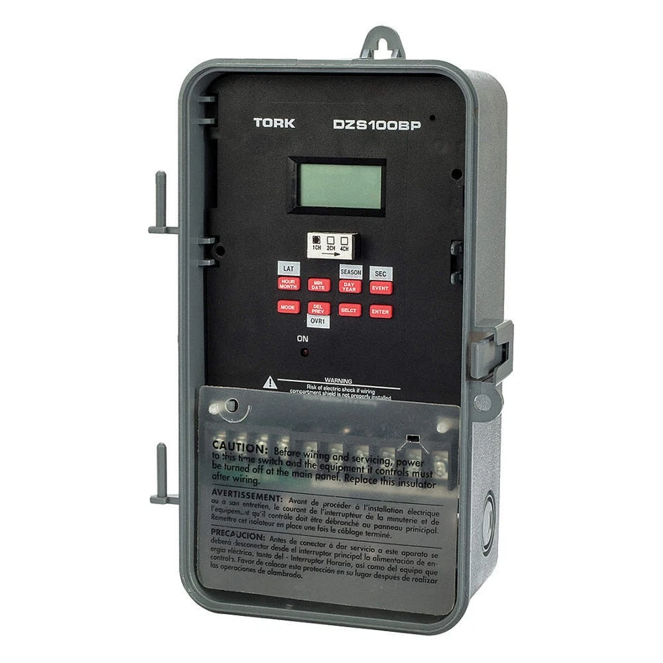 Temporizador electrónico TORK DZS100BP, astronómico, gris, plástico 4JNG8 Foto 1 de 1