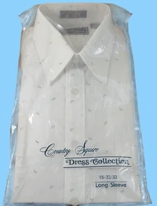 Country Squire Herren Langarm Oberhemd 15-32/33 weiß mit dezentem Muster - Bild 1 von 6