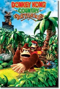 Póster de videojuego Donkey Kong Country 2010 22x34 nuevo envío gratuito - Imagen 1 de 1