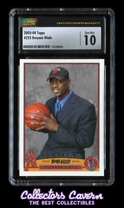 2003 Topps #225 Dwayne Wade CSG 10 (GEM MINT) RC - Picture 1 of 2