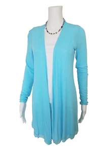 Comma dünne Longstrickjacke Gr. 36 Long Cardigan türkis Sommer Jäckchen Damen - Bild 1 von 17