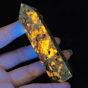 1 pieza Obelisco Yooperlita Natural Cuarzo Cristal Varita Curativa Punto Gema Reiki 60g+ - Imagen 1 de 11