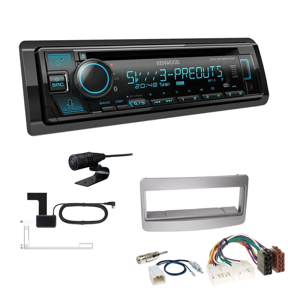 Kenwood CD-Receiver Autoradio DAB Bluetooth für Toyota RAV 4 II 2000-2006