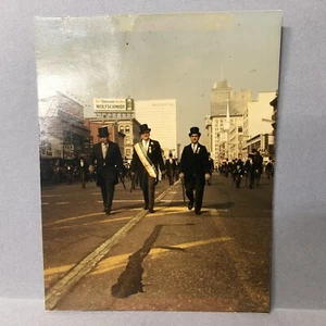 Vintage Found Photo N.J. Parade Men Top Hats Grand Marshal Prudential Bldg 1971 - Picture 1 of 2