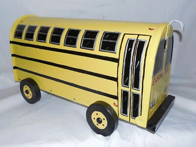 NEW Hand Painted School Bus Mailbox Handpainted Yellow. - Image 1 of 4