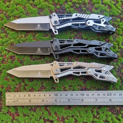 Exquisite Skeletonized Design Stainless Steel Blade Multi-sharp Folding Knife - Image 1 of 4
