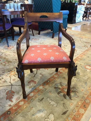Carved Horse Armchair Cover