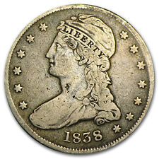 1838 Reeded Edge Half Dollar Fine