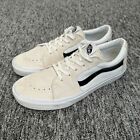Vans SK8 Trainers Mens UK10.5 White Low Top Suede Leather Canvas Shoes