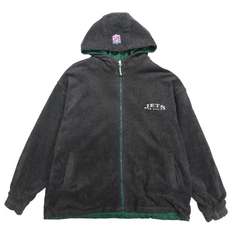 New York Jets Puma On Field Coat Jacket Size Medium Reversible NFL Cover
