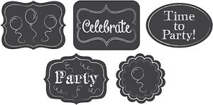 Creative Converting Chalkboard Assorted Shapes Cutouts-5 pcs, One Size