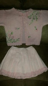 Baby Togs Infant Girl's Powder Pink 2-Piece Sweater & Pleated Skirt Set - Picture 1 of 11