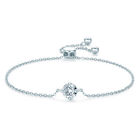 Solitaire 1.0ct Real Moissanite Bracelet Sterling Silver D Color GRA Certificate