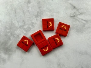 LEGO Parts (6) Red Tile 1 x 1 w SW Sith Trooper Jet Pack Pattern ~ No 3070pb139 - Picture 1 of 1