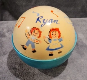 Vintage RARE Raggedy Ann & Andy Toy Rattle Jingle Ball Music Notes -Ryan- - Picture 1 of 7