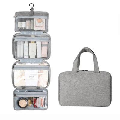 Large Capacity Toiletry Cosmetic Storage Travel Make Up Bag Hanging Washbag UK