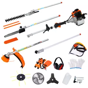 10 in 1 Multi-Functional Trimming Tool 52CC 2-Cycle w/Gas Pole Saw Hedge Trimmer - Picture 1 of 12