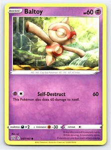 Tarjeta Pokémon Baltoy 057/163 estilos de batalla comunes - casi nueva - Imagen 1 de 2